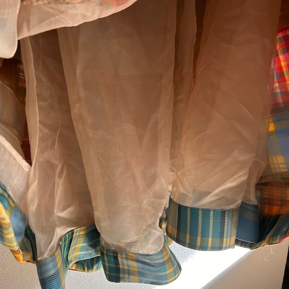 Vintage Oscar de La Renta 100% silk ball patchwork skirt Size 10 Deadstock 1992 - Picture 11 of 15